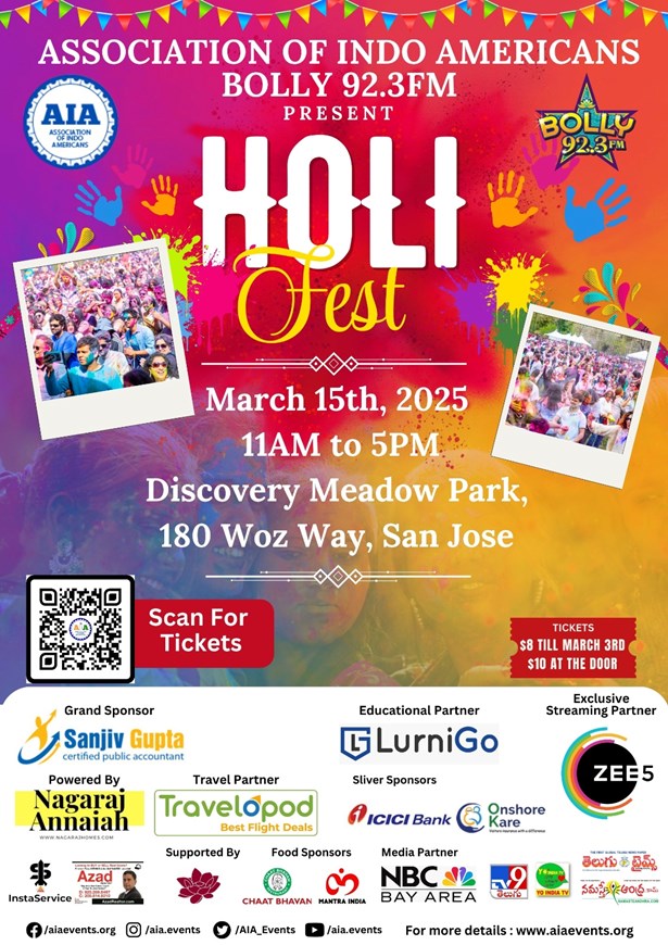 AIA Holi Fest San Jose 2025