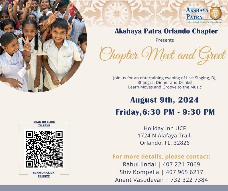 Akshaya Patra Orlando Chapter Meet & Greet