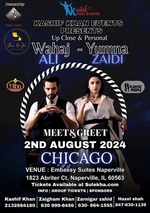 An Exclusive Evening With Wahaj Ali & Yumna Zaidi Live In Chicago