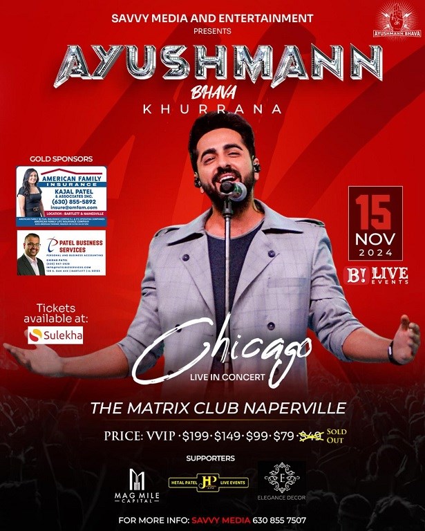 Ayushmann Khurrana Live Chicago