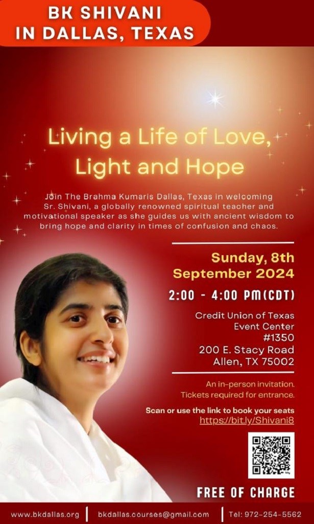 BK Shivani a globally renowned spiritual teacher and motivational speaker