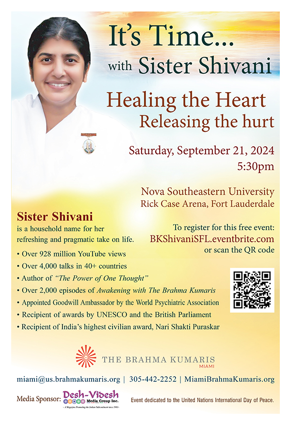 BK Shivani in South Florida: Healing the Heart...Releasing the Hurt