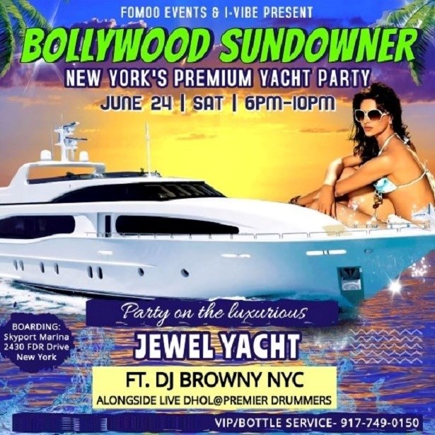 BOLLYWOOD SUNDOWNER- PREMIUM YACHT PARTY