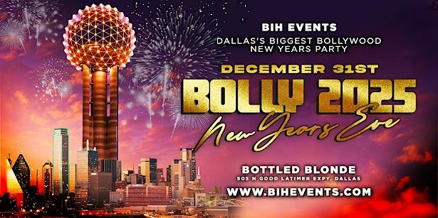 Bollywood Glamour: Dallas's Biggest Bollywood NYE 2025 Party