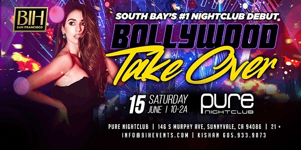 Bollywood Takeover: 1st Ever Bollywood Party Pure Nightclub on June 15