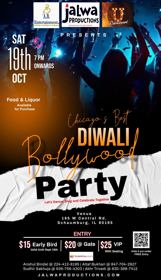 Chicago's Best Diwali Bollywood Party/Night in Schaumburg IL