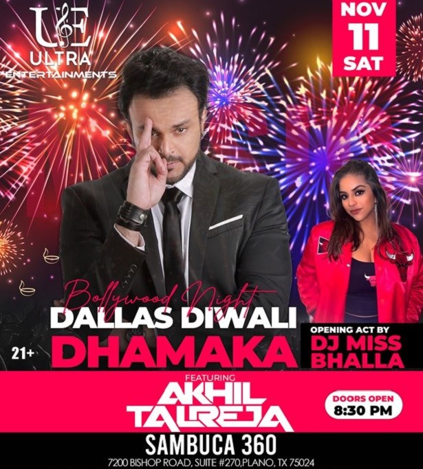 DALLAS DIWALI DHAMAKA DJ AKHIL TALREJA | DJ MISS BHALLA