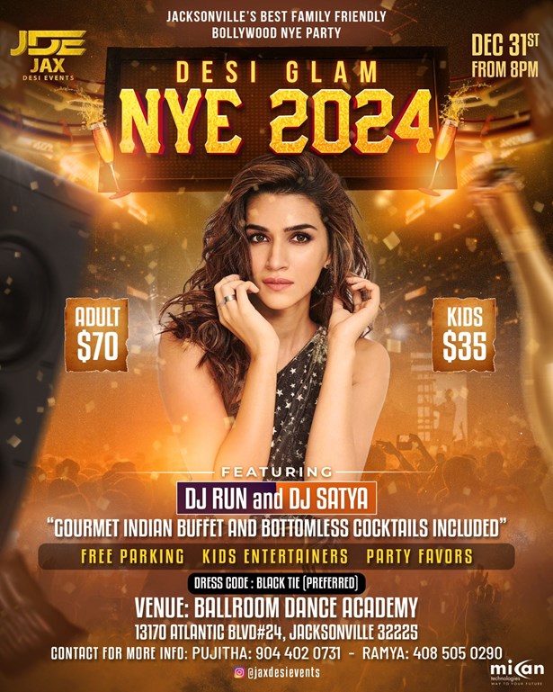 DESI GLAM NYE 2024 PARTY