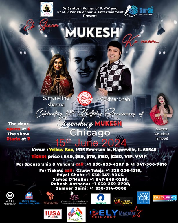 Ek Shaam Mukesh Ke naam - Chicago