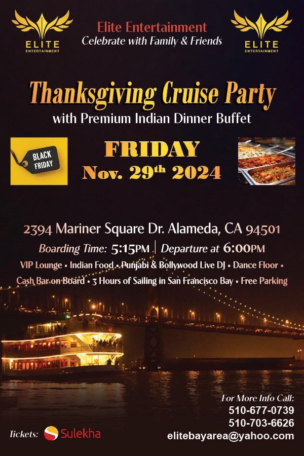 HAPPY THANKS GIVING CRUISE PARTY IN CALIFORNIA