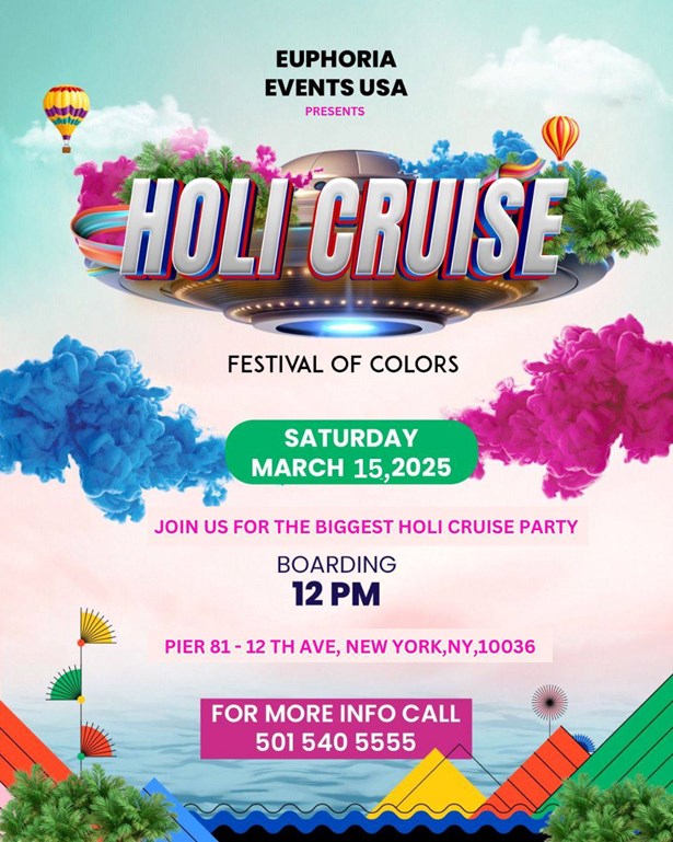 Holi Cruise Nyc : Festival Of Colors Cruise Party