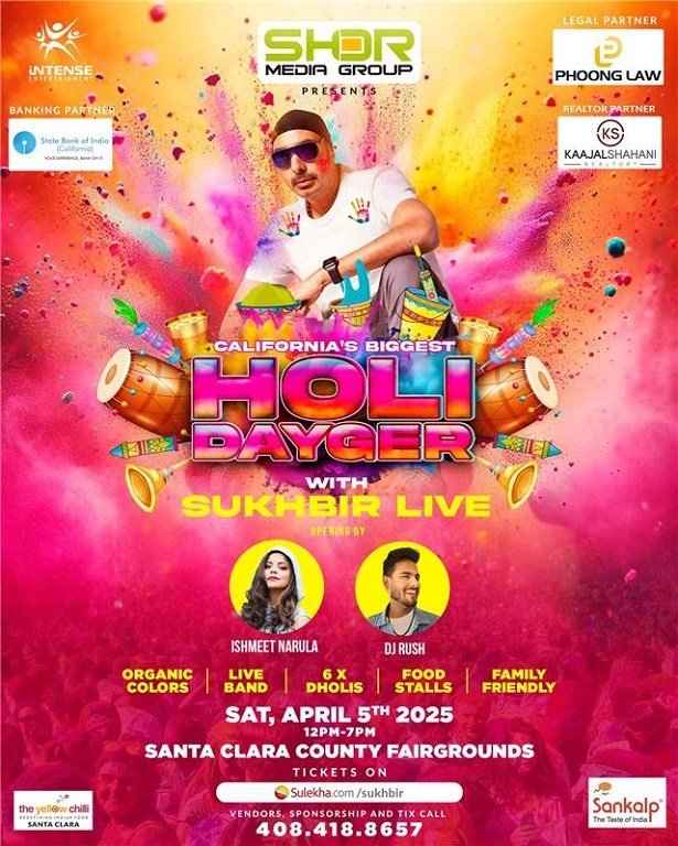 Holi Dayger - Sukhbir - DJ Rush - Dholis - Californias biggest color fiesta