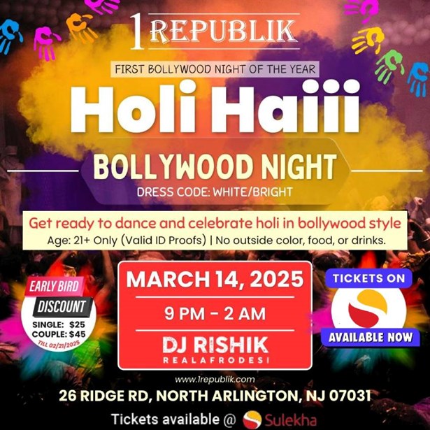 Holi Haiii Bollywood Night In Nj