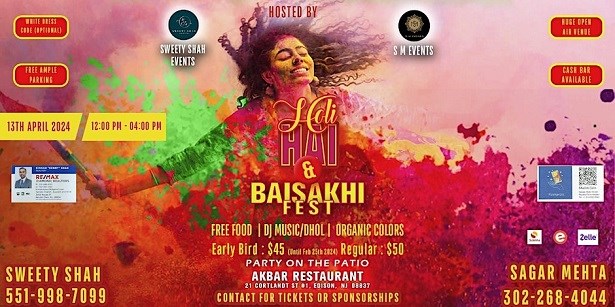 Holi and Baisakhi Festival NJ 2024