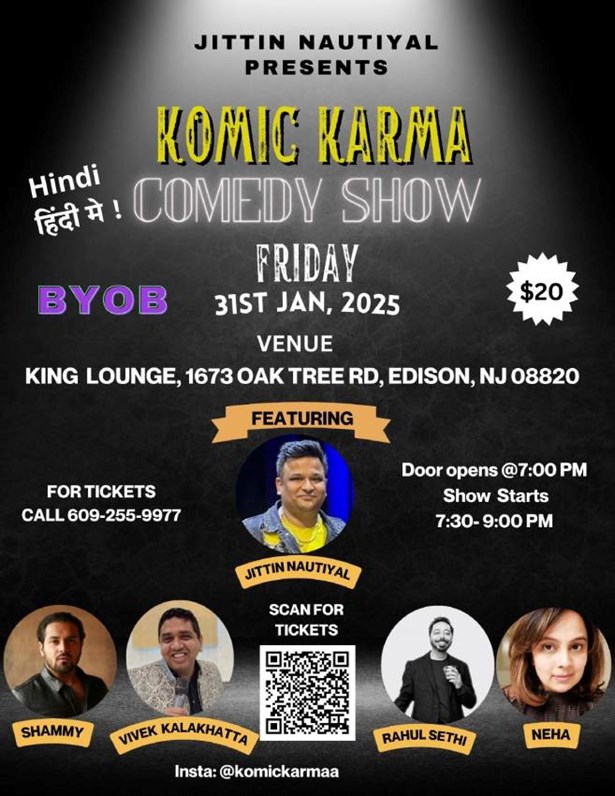 Komic Karma- Hindi Comedy show in Edison - NJ