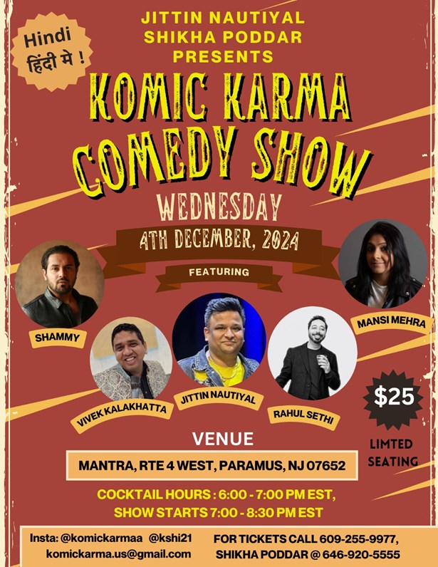 Komic Karma- Hindi Comedy show in PARAMUS