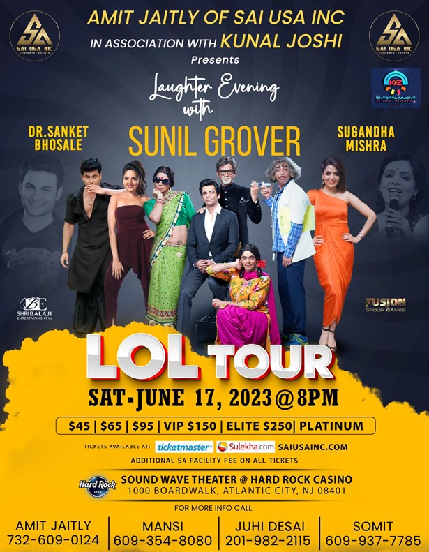 Laughter Evening With SUNIL GROVER & SUGANDHA MISHRA Live In New Jersey