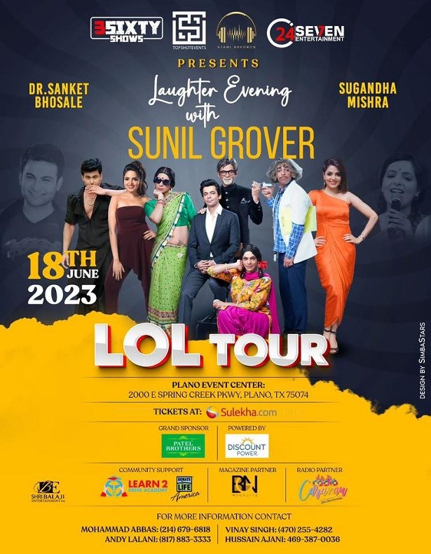 Laughter Evening with Sunil Grover, Sugandha Mishra & DR Sanket Bhosale