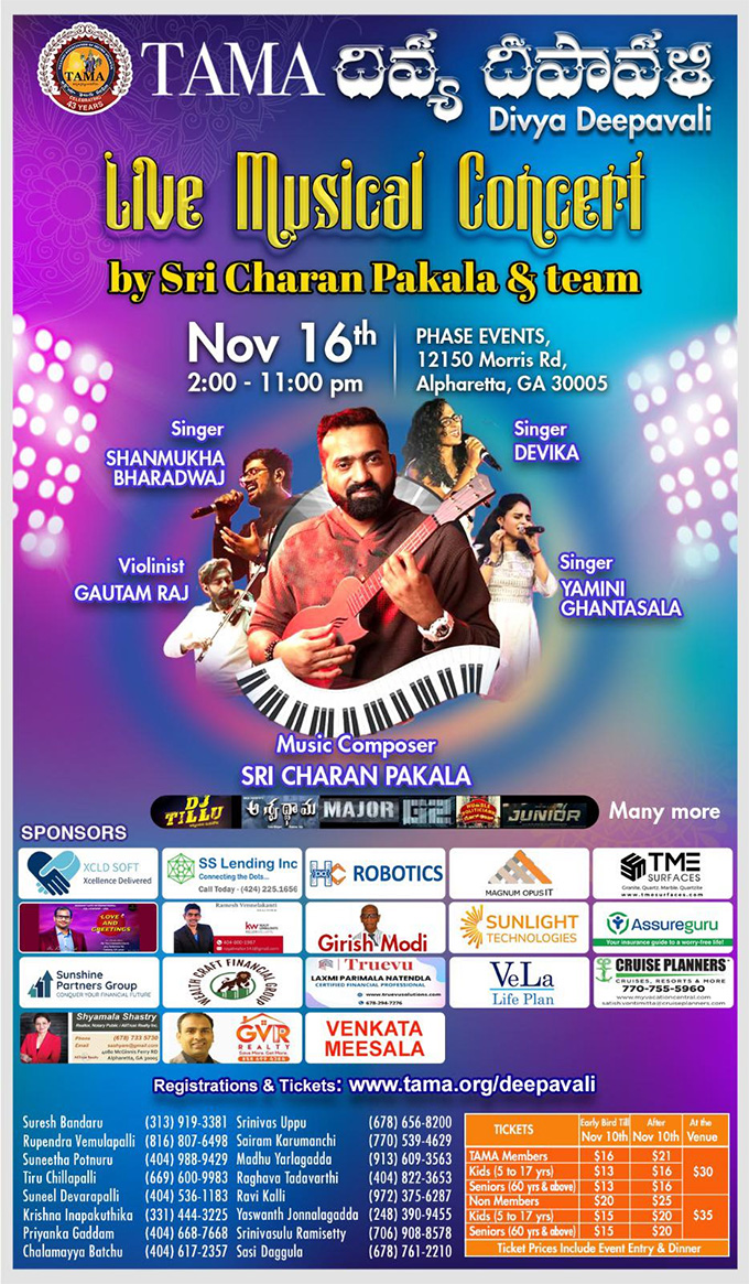 Live Musical Concert by Sri Charan Pakala