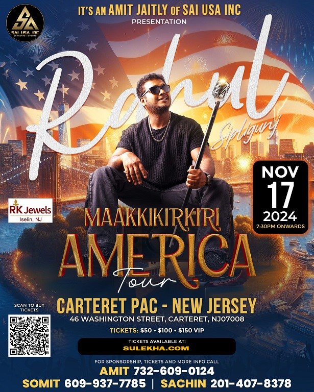 Maakkikirkiri Tour - Rahul Sipligunj Live in Concert New Jersey 2024