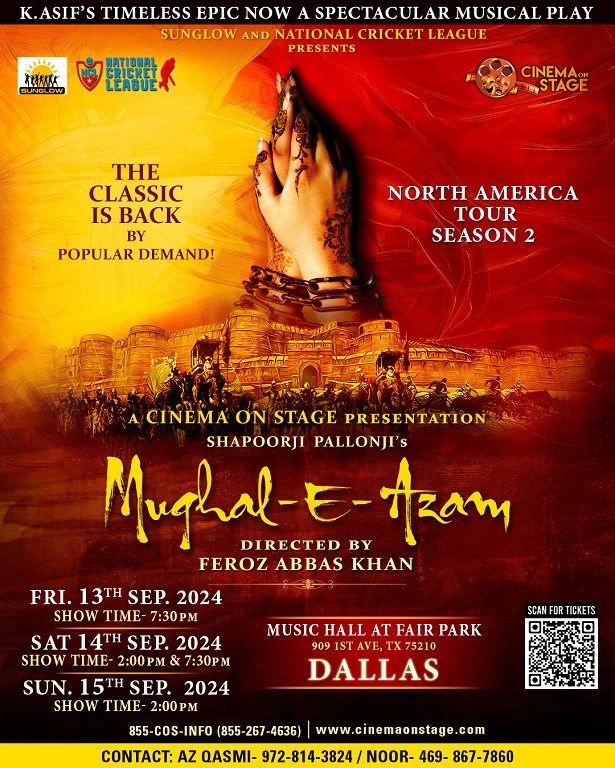 Mughal-E-Azam : The Musical ! The Most Awaited Show Dallas 2024