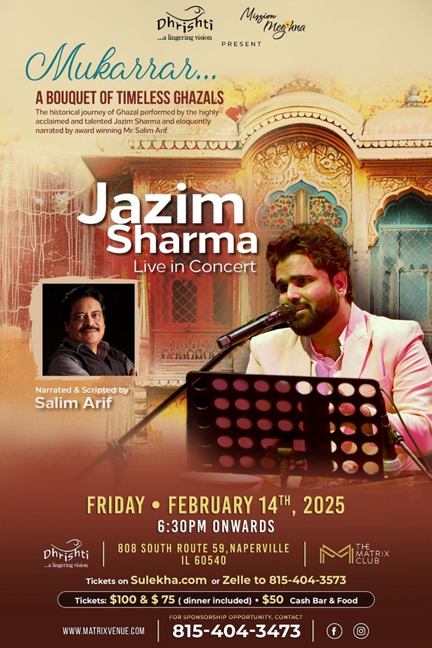 Mukarrar A Bouquet of Timeless Ghazals - Jazim Sharma Live