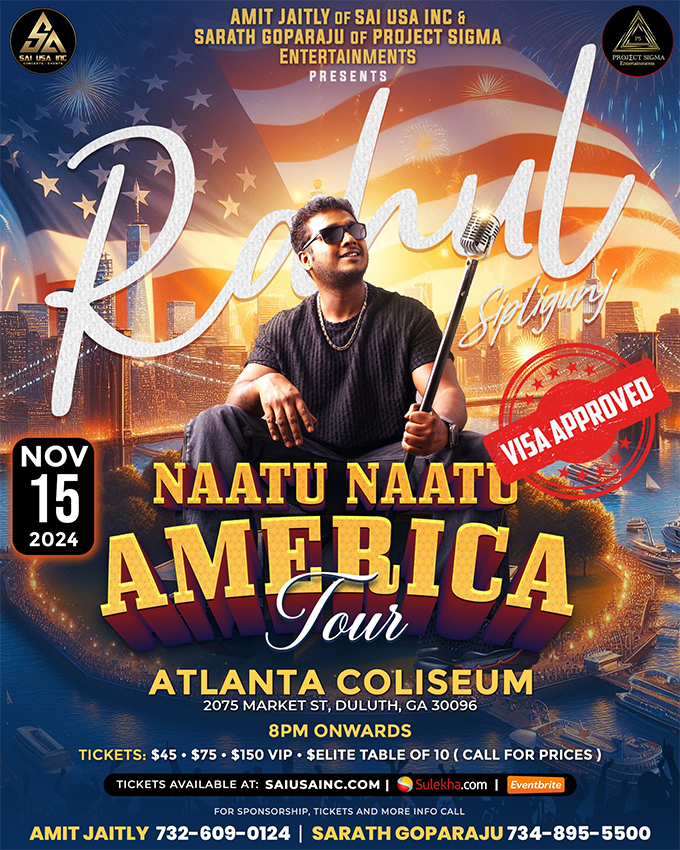 Naatu Naatu America Tour Featuring Rahul Sipligunj