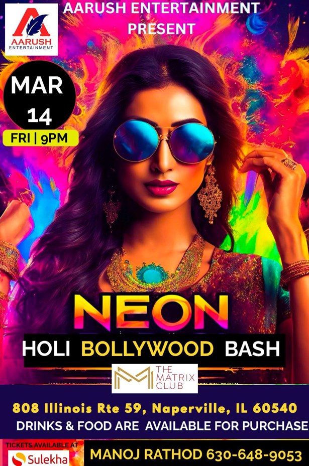 Neon Holi Bolywood Bash In Illinoise