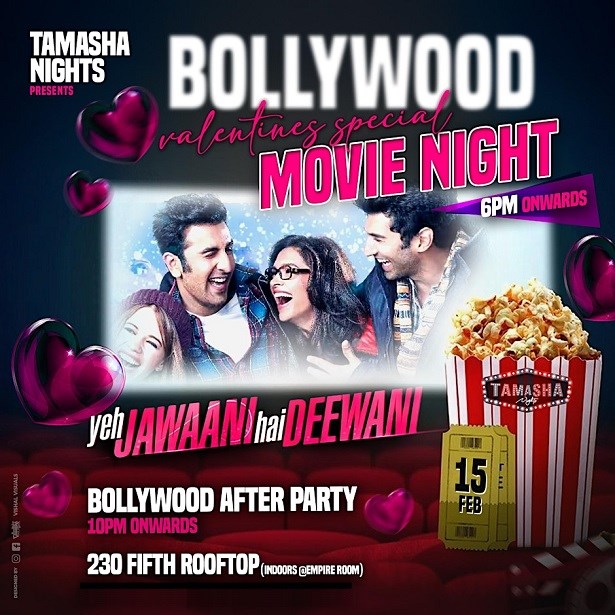 Nyc Bollywood Movie Night Ft.Yeh Jawaani Hai Deewani At 230 Fifth Rooftop Bar