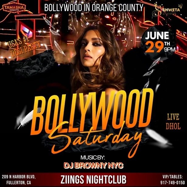 ORANGE COUNTY BOLLYWOOD SATURDAY FT. DJ BROWNY NIGHTCLUB