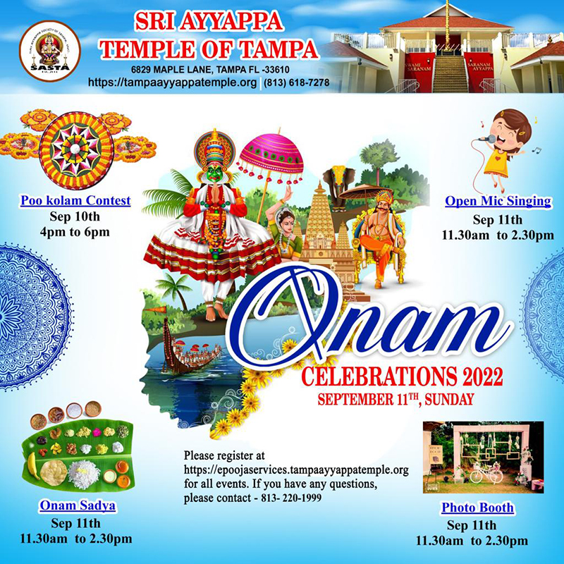 Onam Celebrations 2022 - Tampa