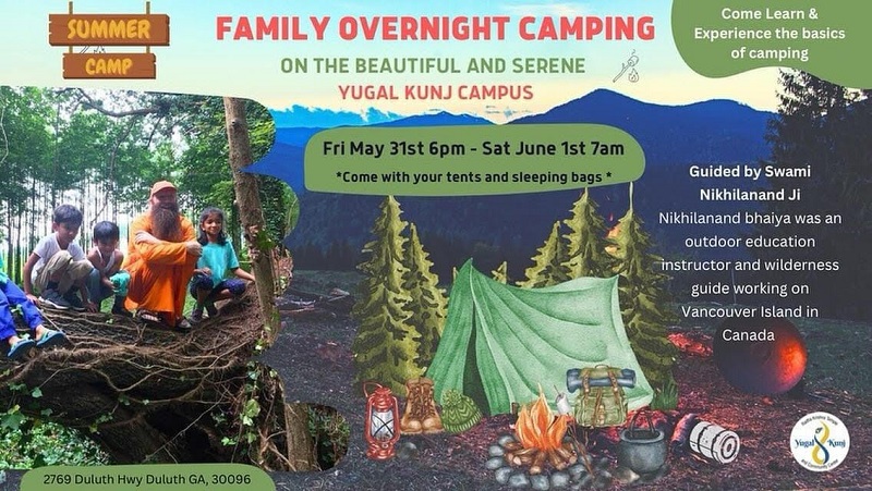 Overnight Camping guided by Swami Nikhilanand