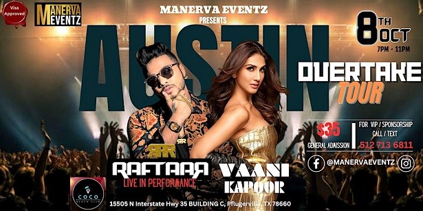 RAFTAAR & VAANI KAPOOR - OVERTAKE TOUR