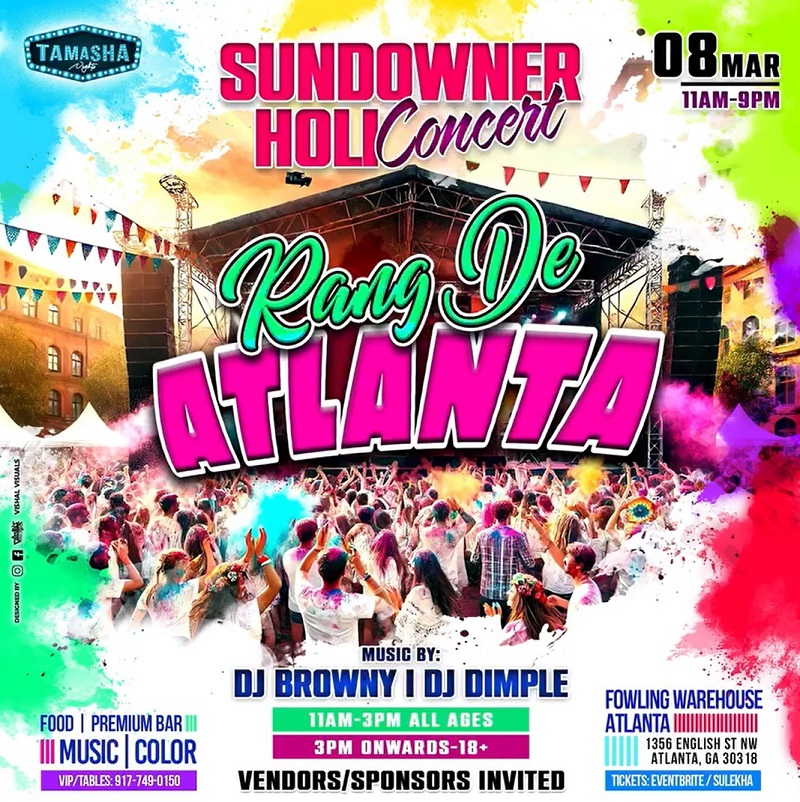 Rang De Atlanta- A Sundowner Holi Concert