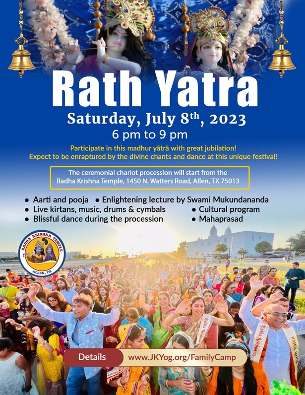 Rath Yatra By The Radha Krishna Temple Of Dallas