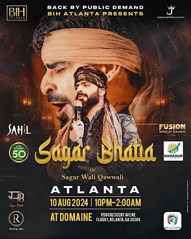 Sagar Wali Qawwali:The Biggest Sufi Night in Atlanta Aug 10th at Domaine