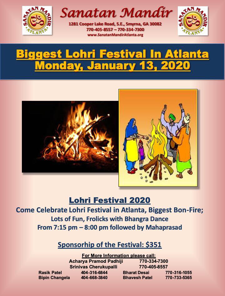 Sanatan Mandir: Lohri Festival Smyrna