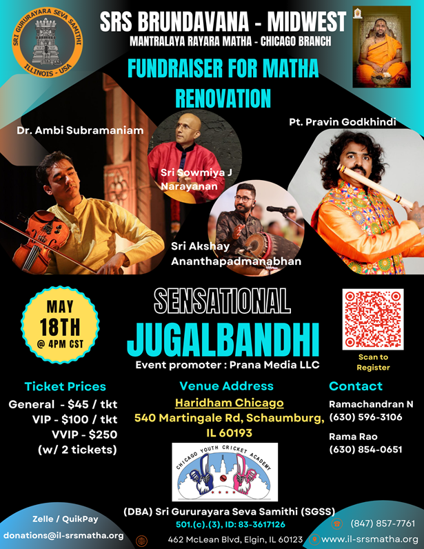 Sensational Jugalbandhi - Fundraiser for matha renovation