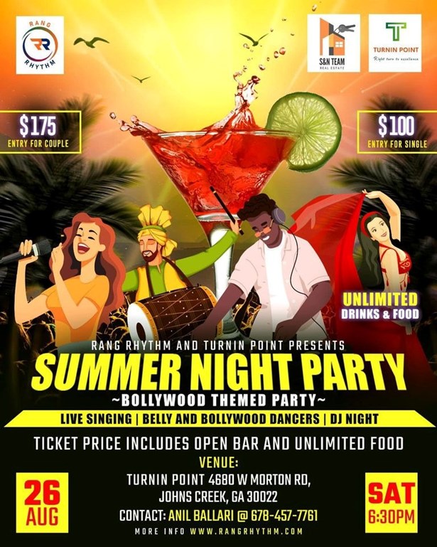 Summer night Party -Belly and Bollywood Dancer - DJ NIGHT