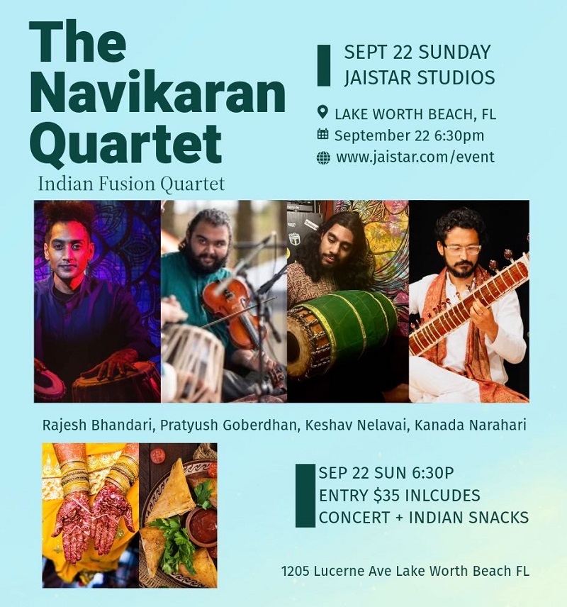 The Navikaran Quartet - Indian Fusion Quartet on September 22, 2024