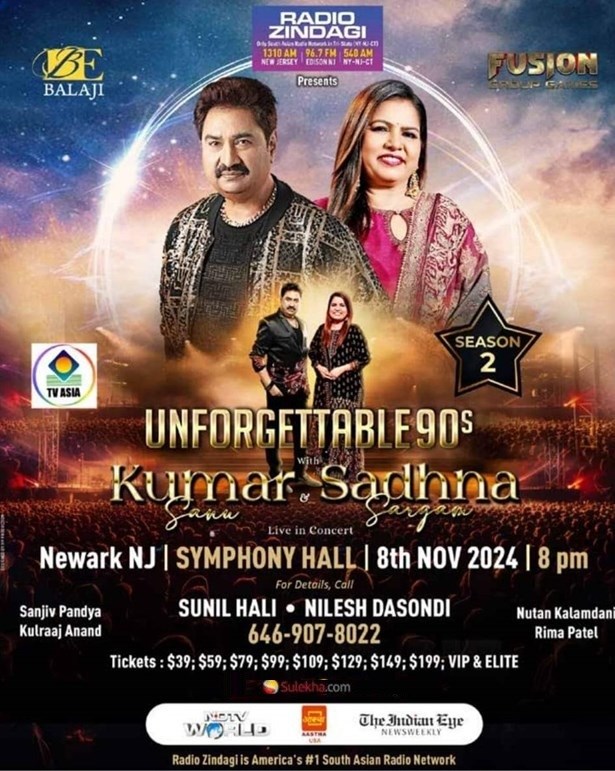 UNFORGETTABLE 90's with KUMAR SANU & SADHNA SARGAM