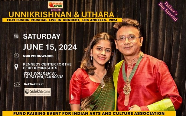 Unnikrishnan & Uthara U-2 Live in Concert - Los Angeles - CA. Fathers Day Special