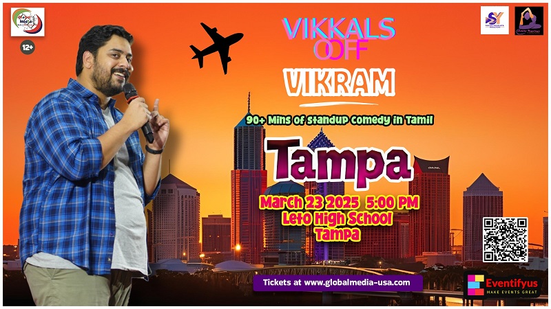 Vikkals of Vikram Stand-up comedy show – Tampa