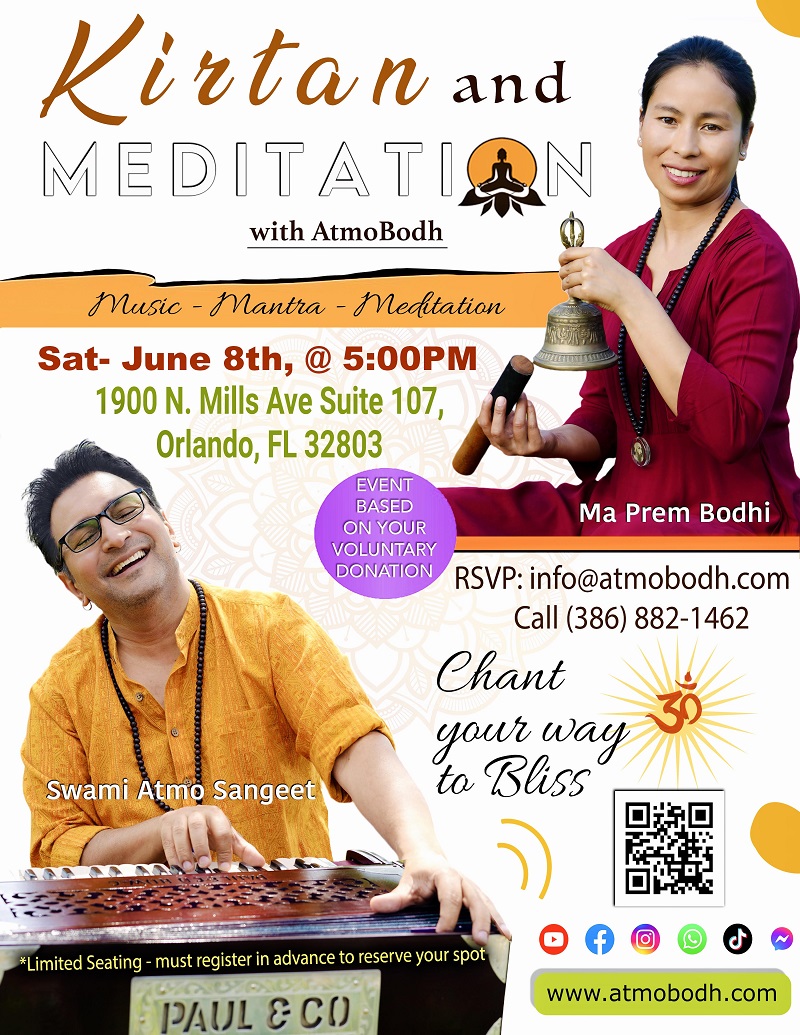 Kirtan and Meditation with AtmoBodh