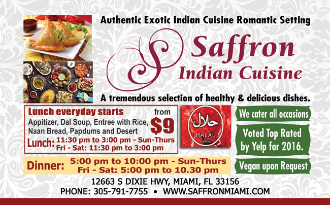 Saffron Indian Cuisine – Miami