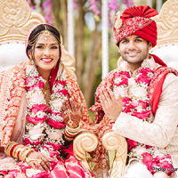 Indian wedding couple Shipra and Abhishek