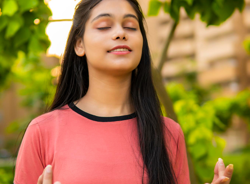 Girl doing yoga