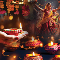 illustration of celebrating diwali