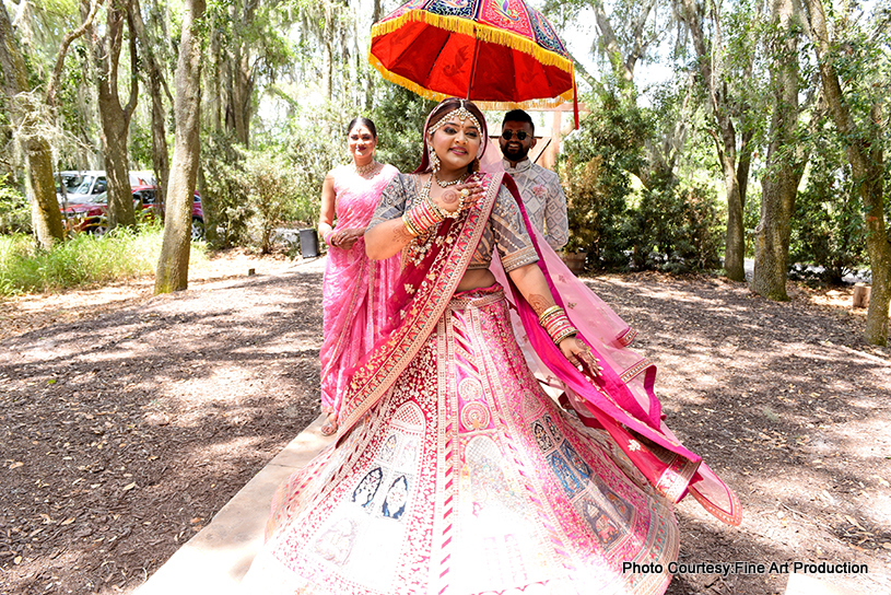 Grand entry of indian bride