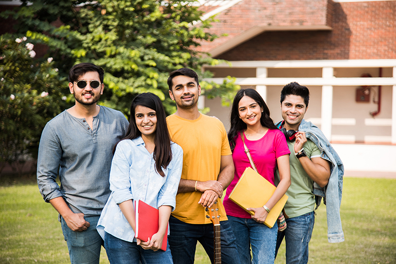 Group of college students